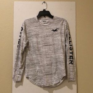 white and grey mesh hollister long sleeve T-Shirt